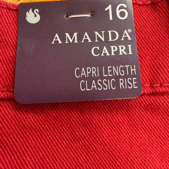 NWT -Gloria Vanderbilt Amanda Capri Jeans - 16 - Picture 8 of 9